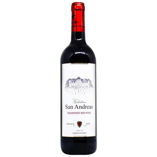 Вино Chateau San Andreas червоне напівсолодке 12%, 0,75л