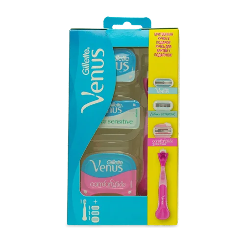 Бритва GILLETTE VENUS ComfortGlide SPA з касетами 3 шт, в/ґ
