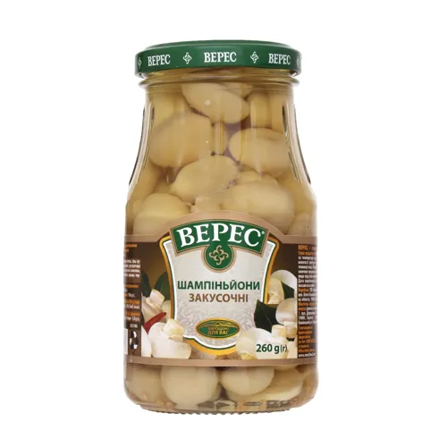 Шампіньйони мариновані Закусочні Верес с/б 260г