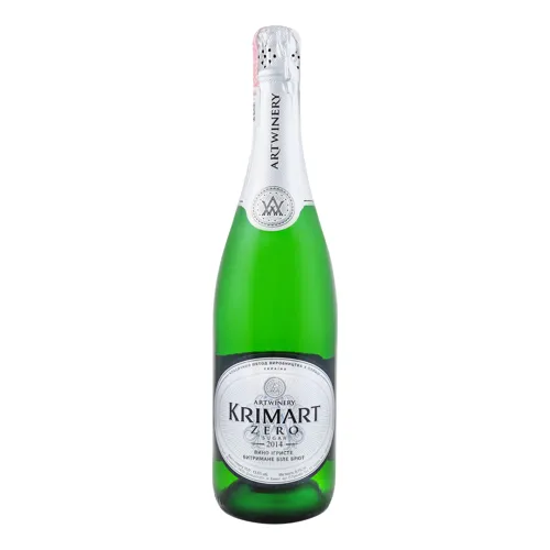 Вино ігристе 0.75л 10-13.5% біле брют витримане Krimart Zero Artwinery пл