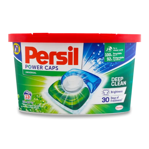 Миючий Засіб для Прання Білих і Світлих Речей у Капсулах Power Caps Persil Deep Clean, 13х15г
