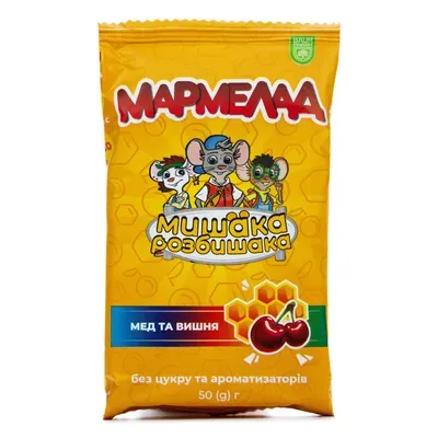 Мармелад медовий Baum Pharm Мишака Розбишака, вишня, 50г