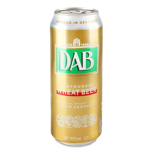 Пиво DAB Wheat Beer світле нефільтроване з/б,0,5л