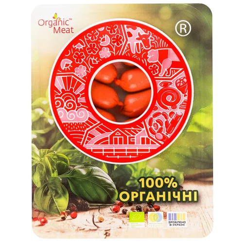 Сосиски Organic Milk Міні з телятиною органічні вищий сорт 260г