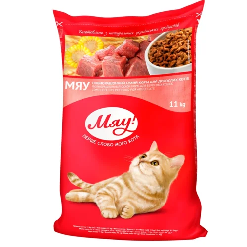 Корм сухий Мяу! з куркою для дорослих котів