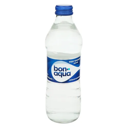 Вода мінеральна BonAqua сильногазована скло, 330мл