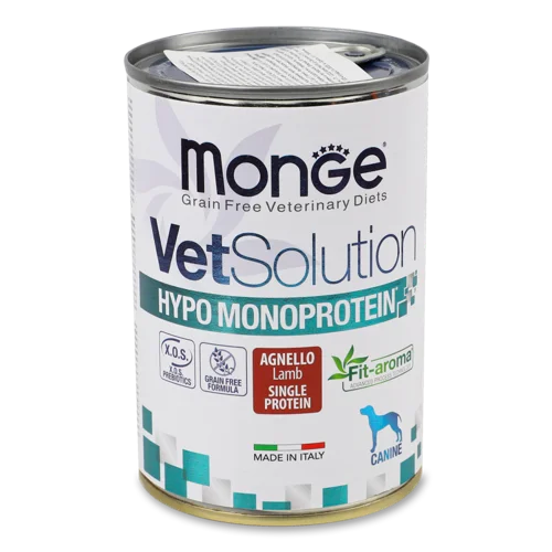 Монопротеїн для собак з ягням Vet Solution, залізна банка, 400 г