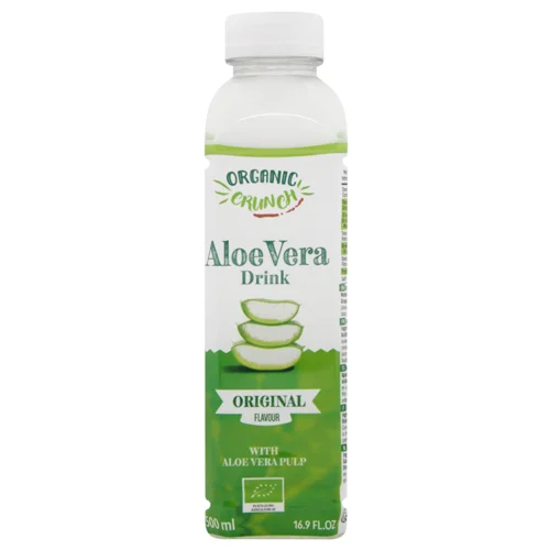 Напій негазований Organic Crunch з алое вера органічний 0,5л