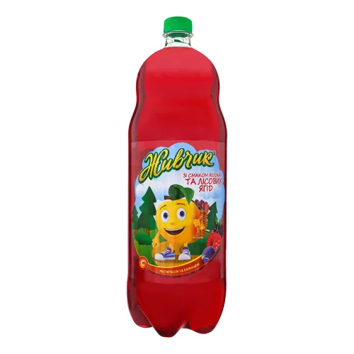 Напій безалкогольний соковмісний сильногазований зі смаком яблука та лісових ягід Живчик п/пл 2л