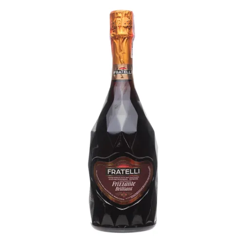 Вино FRATELLI слабогазоване Frizzante Brilliant Россо напівсолодке червоне 0,75л., 9-13%