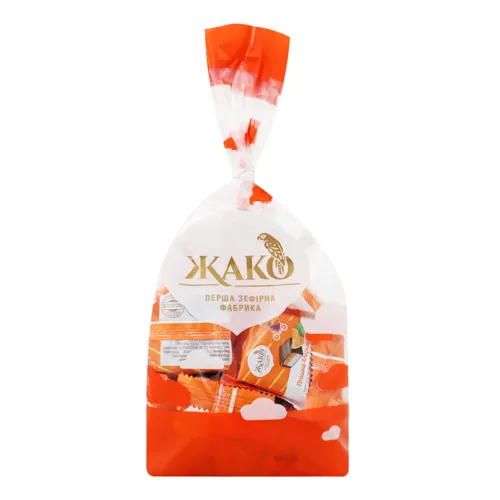 Цукерки глазуровані зі смаком апельсину Пташка-Мармелашка Жако м/у 0.5кг