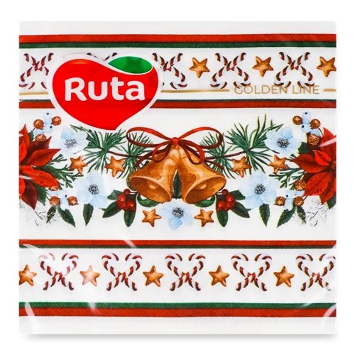 Серветки паперові 2-шарові Дзвоники Ruta 20шт, в/с, 33х33см
