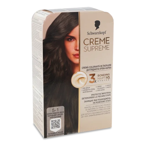 Крем-фарба Для Волосся Creme Supreme №5-1 Schwarzkopf, 1шт