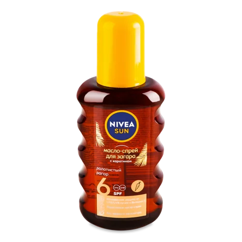 Олія-спрей Для Засмаги З Каротином Водостійка SPF6 Nivea Sun, 200мл