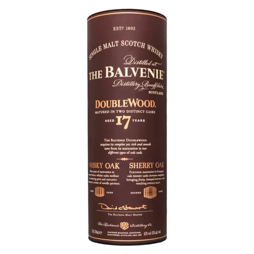 Віскі Balvenie DoubleWood 17 років 43% 0.7л (тубус)