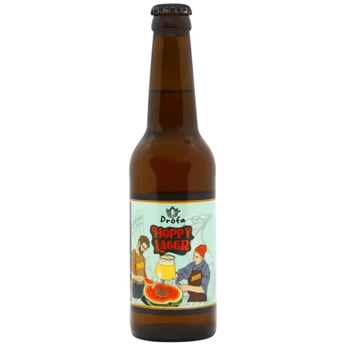 Пиво Drofa Hoppy Lager світле нефільтроване 4,7% 0,33л