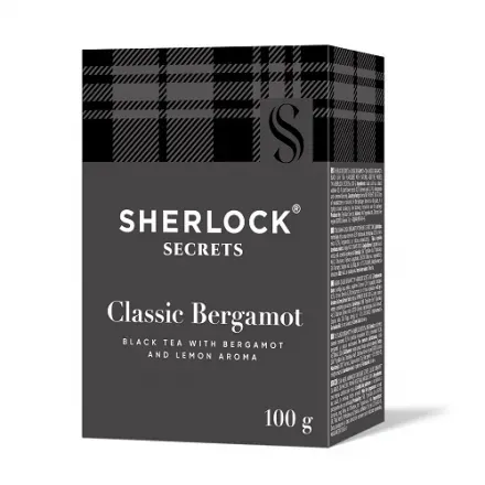 Чай 100г SHERLOCK Sekrets Classic Bergamot чорний з ароматом бергамоту та лимону