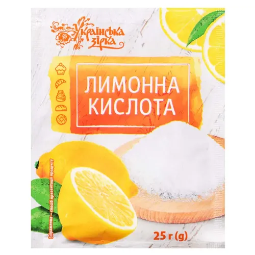Лимонна кислота Українська Зірка 25г
