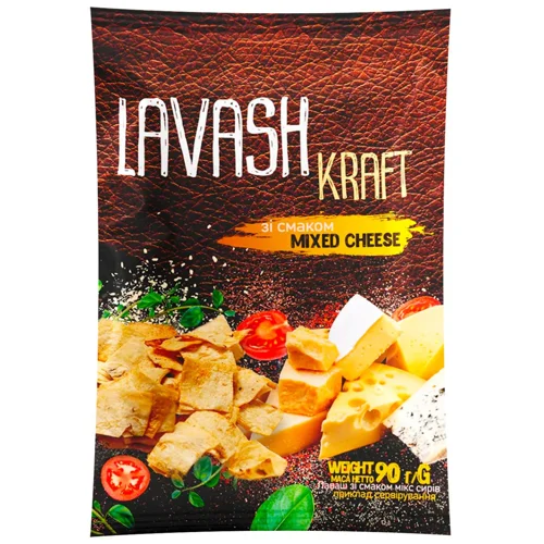 Лаваш Крафт 90г смак Мікс сирів