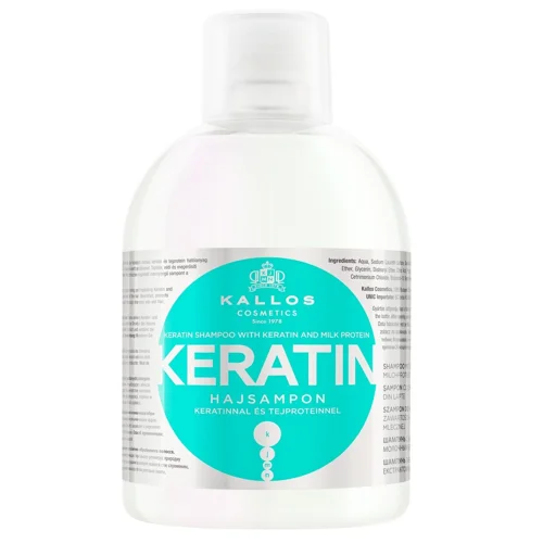 Шампунь Kallos KJMN Keratin Відновлюючий з кератином та протеїнами молока 1л