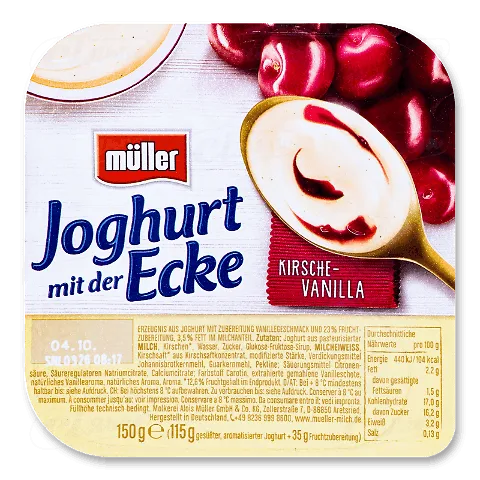 Йогурт вишня ваніль 3,5%, 150г