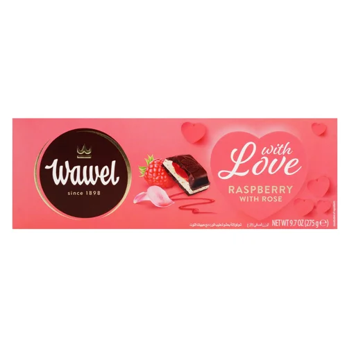 Шоколад чорний Wawel зі смаком малини та троянди 275г