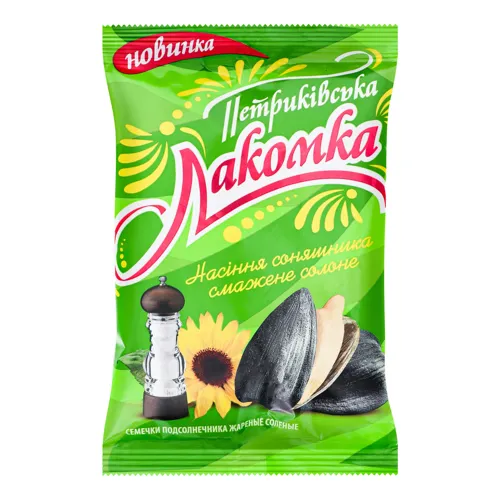 Насіння соняшника солоне смажене Петриківська Лакомка м/у 100г