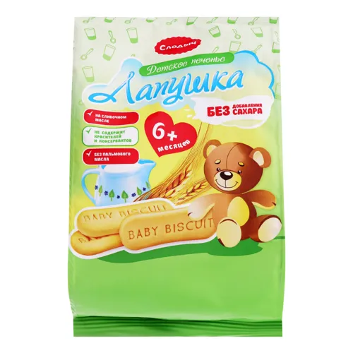 Печиво для дітей від 6 місяців без додавання цукру Лапушка Слодич м/у 180г