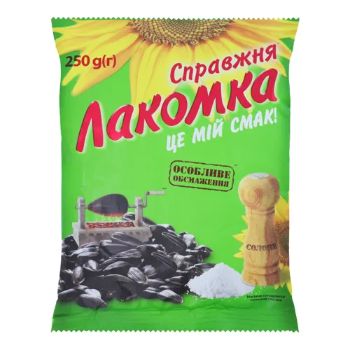 Насіння соняшнику смажене солоне Справжня Лакомка м/у 250г