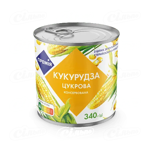 Кукурудза Премія цукрова консервована, 340г