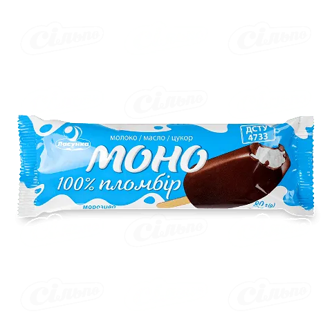 Морозиво «Ласунка» «Моно» у вершковій глазурі ескімо, 80г