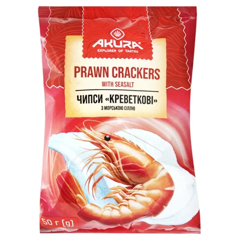 Чипси креветкові з морською сіллю Akura 50г