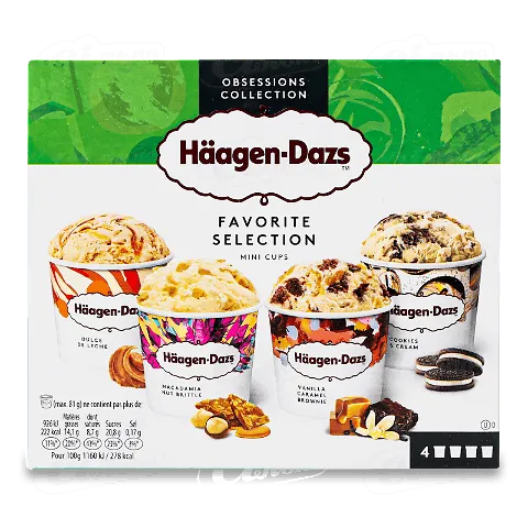 Морозиво Haagen Dazs Улюблена колекція мультипак 4х95мл