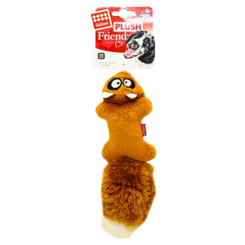 Іграшка для собак GiGwi Plush Білка з 2-ма пищалками 24см