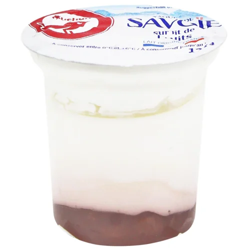 Йогурт Ашан Чорниця-полуниця 125г