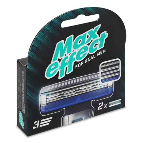 Картриджі Для Гоління Змінні 3 Леза Max Effect Вищого Ґатунку, 2шт