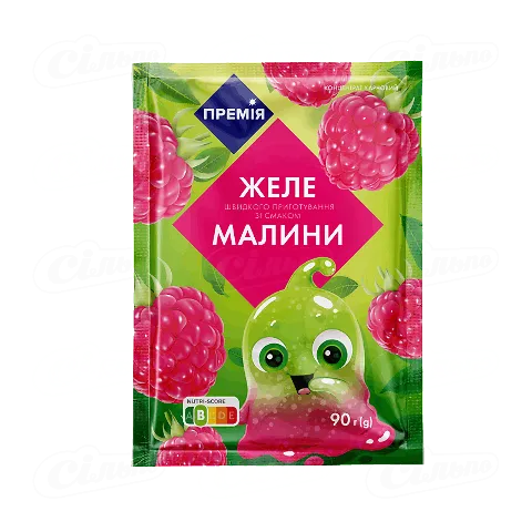 Желе «Премія»® зі смаком малини, 90г