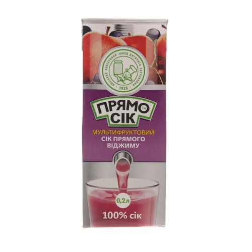 Сік ОКЗДХ Прямо мультифруктовий 0,2л х18