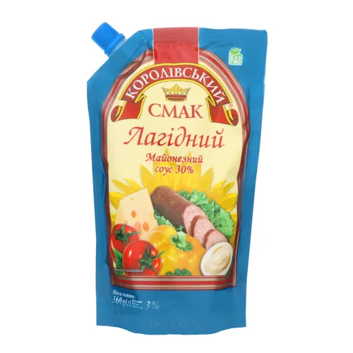 Соус майонезний 30% Лагідний Королівський смак д/п 360г