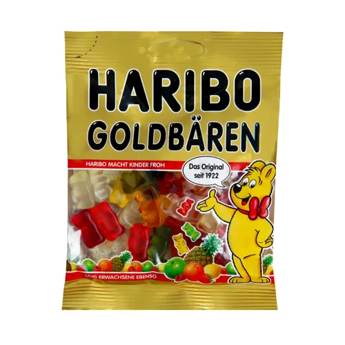 Цукерки Goldbaren золоті ведмедики Haribo 100г