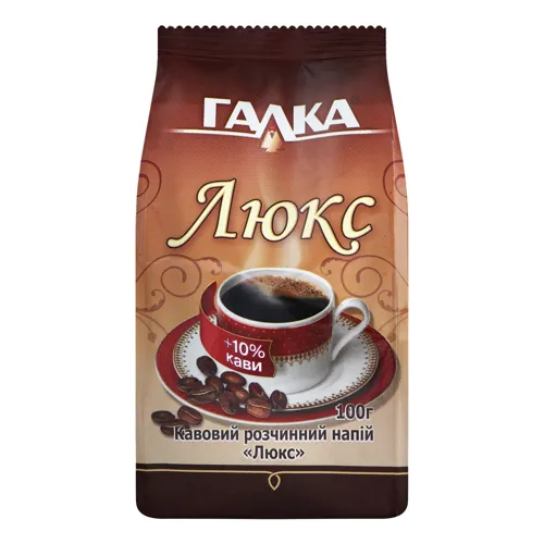 Напій кавовий розчинний Люкс Галка м/у 100г