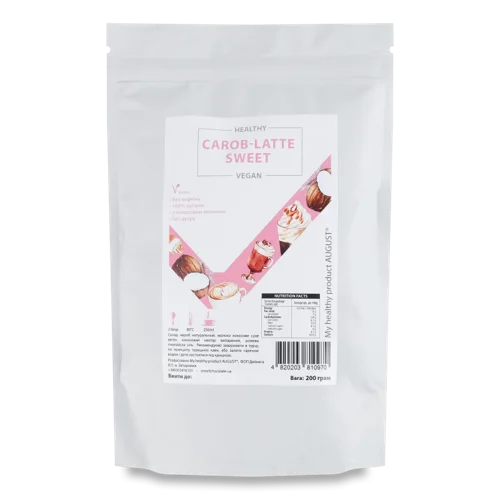 Кероб Латте Солодкий, Вищого Ґатунку, Картонна Упаковка, 200г