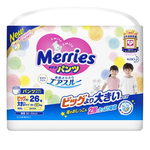 Підгузки-трусики Merries XXL 18-28кг 26шт