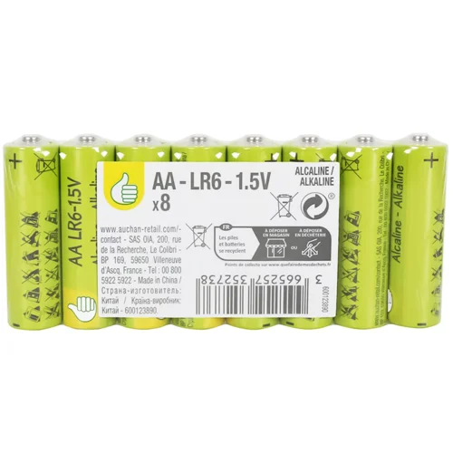 Батарейки Auchan Basic AA 8шт