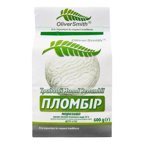 Морозиво пломбір Традиції Нової Зеландії Oliver Smith м/у 600г