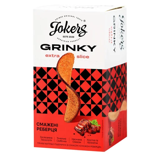 Грінки Jokers Extra Slice смажені реберця 90г