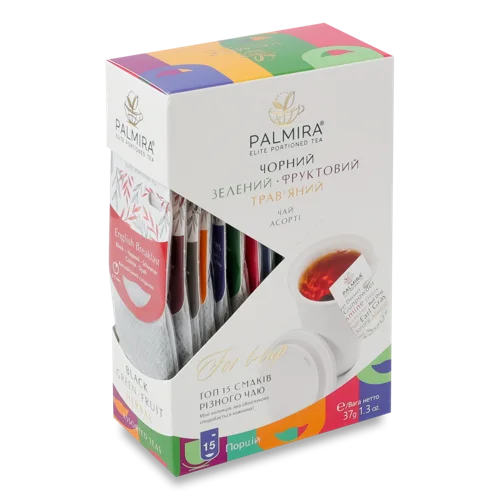 Чайний Набір 15 Смаків Асорті Palmira к/у, 15 шт