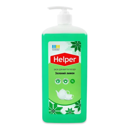 Засіб для посуду Helper Зелений лимон дозатор