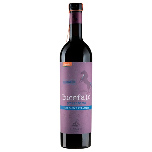 Вино Lunaria Bucefalo Primitivo напівсухе червоне 14,5% 0,75л