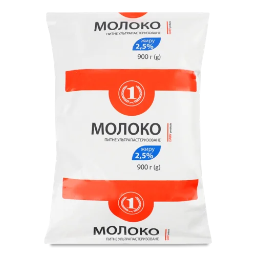 Молоко Ультрапастеризоване 2.5% Т/Фіно ТМ '1', 900г